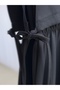 Women's Hijab Bolero Dress -Liyan Elastic Waist Vest Bell Dress-Mf1750 Black - 4