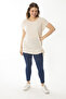 Women's Plus Size Mink Lace-Up Low Sleeve Blouse 65N37031 - 7