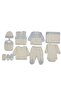 Elephant Embroidered Baby Boy Newborn 10 Piece Hospital Release Bodysuit Set - 3