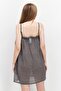 Women Cover Up Checkered Dress, Black - 2