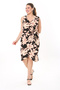 Women's Plus Size Color Side Tie Wrap Dress 65N37741
