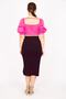 Women's Fujya Large Size Collar and Sleeve Rubber Detailed Scuba Fabric Crop 65n35887 - 4