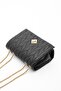Women's Gold Chain Shoulder Bag Delbin Black - 4