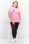 Women Sportswear Fit Short Sleeve Brand Logo Training T-Shirt, Pink - 4