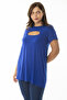 Women's Large Size Sax Chest Detailed Blouse 65N36925 - 5