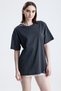 Anthracite Gray Loose Fit Unisex T-Shirt 100% Cotton Crew Neck Solid Color T-Shirt - 8