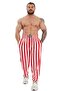 Loose Fit Striped Cotton Sweatpants Gym Pants Big Sam 877 - 8