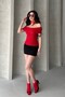Madonna Collar Sleeveless Corded Fabric Ribbed Knit Blouse - 2
