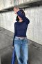 Finger-Through Modal Fabric Long Sleeve Crew Neck Stretchy Women's Bodysuit - 5