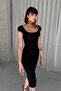 Oval Necklace Short Sleeve Tie-Dye Camisole Dress - 6