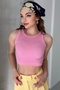 Cycling Neck, Rubble Look, Thick Strap, Cashcorse Crop Gown - 5
