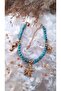Sea Themed Blue Stone Steel Bracelet - 5