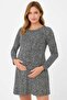 Maternity Tie Waist Cotton Stretch Fabric Tunic Dress