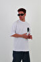 Mighty Fall-Oversize T-Shirt |   Back Printed – Minimal Chest Patterned Unisex Tshirt - 4