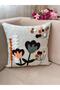 Punch Embroidered 2Pcs Throw Pillow Cover 43X43Cm Decorative Linen Throw Pillow Cover - 2
