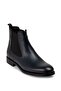 Genuine Leather Navy Blue Chelsea Men's Boots - 6