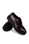 Genuine Leather Claret Red Casual Men's Shoes - 3