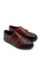 Genuine Leather Claret Red Comfort Double Buckle Casual Men's Shoes - 2