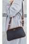 Women's Tan 6-Compartment Crossbody Bag and Wallet Combination - 5