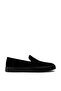 Genuine Suede Black Loafer Men's Shoes