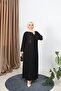 Pleated Sandy Dress with Necklace - 2