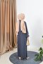 Pleated Sandy Dress with Necklace - 5
