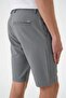 Men's Slim Fit Elastic Waist Seersucker Cotton Casual Gray Shorts Bermuda 034 - 6