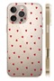 iPhone 16 Pro Max Compatible Little Love Hearts Patterned Transparent Silicone Case - 5