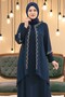 Hijab Evening Dress-Navy Blue - 6