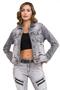 Wj212 basic short women jeans jacket