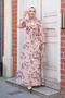 Floral Patterned Salmon Hijab Dress 279915 Smn - 2