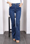 Blue High Waist Spanish Leg Jeans Trousers