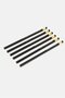 6 Pieces Quoted Pencil Set, Black and Gold - 2