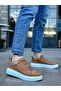 Laceless Double Strap Men's Shoes Taba (White Sole) - 3