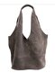 Lütvelizade Real Suede Leather Hand and Shoulder Bag Hobo Bag with Cosmetic Bag - 2