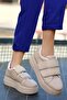 Bellamy Nude Matte Leather Velcro Women's Sneakers - 4