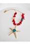 Natural Stone and Coral Special Design Star Necklace 48 cm - 4