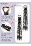 Braided Ponytail Extension with Hair Pearl Ponytail Boxing Braids Wig Braid Natural Soft Synthetic H - 4