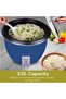 3L Electric Rice Cooker, 1000W, Cook/Steam/Warm 3-in-1 Functions, Nonstick Inner Pot, Extendab - 3
