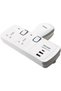 Power Adapter with 2 Universal Sockets, 2 USB Ports (3.1A Output), 1 C-Type Port, Individually