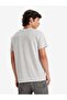 Crew Neck Printed Gray Men's T-Shirt A7772-0002 - 2