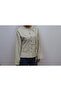 A Quality Terrycotton Fabric Crew Neck Front Buttoned Spanish Sleeve Shirt with Bow Detail - 3