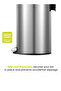 Eva Series | 30l Brushed Stainless Steel Pedal Trash Bin | Soft-closing & Fingerprint-resistant - 6