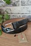 3.5 cm Black Stitched Original 100% Leather - 3