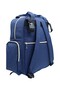 Roma Model Navy Blue Mother Baby Care Backpack Thermos Baby Bottle Pockets Stroller Hanger - 5