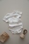 Nostalgic Horse Patterned Organic Baby Bodysuit – Short Sleeve Unisex Body
