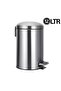 12l Stainless Steel Trash Bin – Medium Dome-lid Pedal Bin For Bathroom Or Kitchen Bin - 2