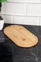 Bamboo Oval Presentation Tray Oil Pot Base Serving Tray Presentation Holder - 4