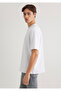 Crew Neck White Basic T-Shirt Loose Fit / Loose Relaxed Fit 0612518 -620 - 2