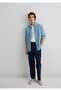 Linen Blended Navy Blue Trousers 0010293 -70757 - 2